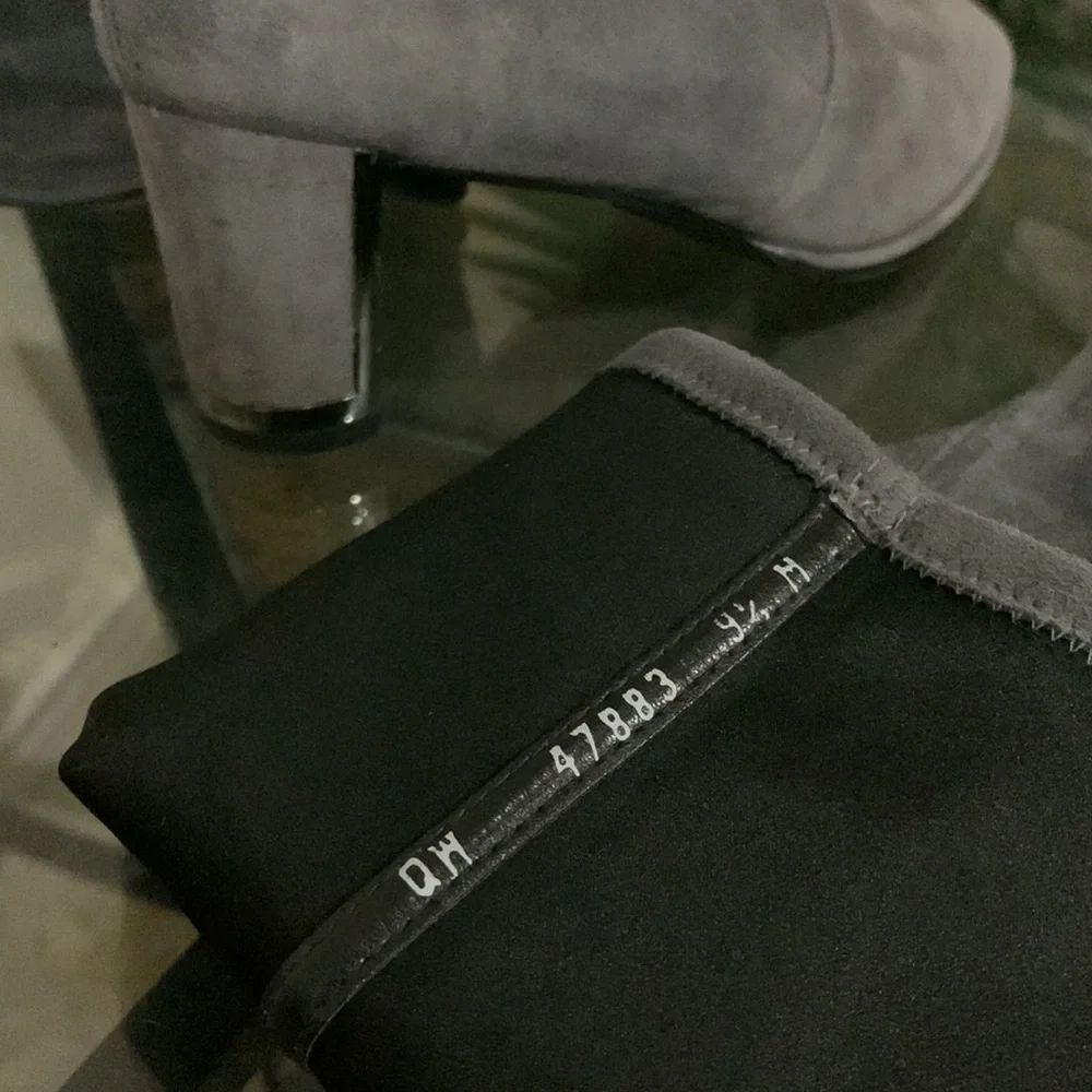 STUART WEITZMAN Suede Metal trim Heel Boots - Picture 9 of 14